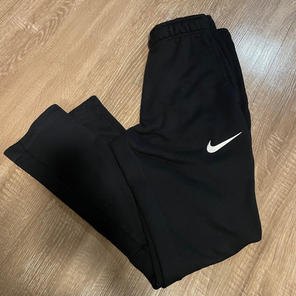 Nike Mens Joggers Size S Black Polyester Rayon Dri-FIT Tapered Fall Sweatpants